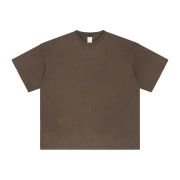 Frayed Edge Thick Cotton T Shirt 7.5oz