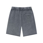Stone-Washed Raw-Edge Sweat Shorts