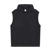 Raw Edge Sleeveless Muscle Hoodie