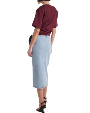 Floral Denim Midi Skirt Manufacturer for Women’s Brands