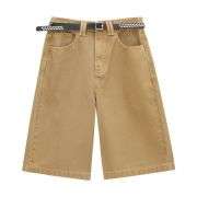 Women’s Solid Color Bermuda Denim Shorts