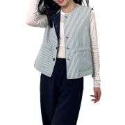 Women’s Relaxed Reversible Patchwork Vest