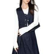 Women’s Boxy Cropped Denim Vest
