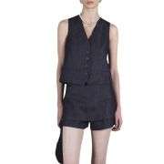 Indigo V Neck Denim Sleeveless Tank Top