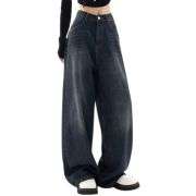 Women’s Oversized Mid-Rise Washed Jeans