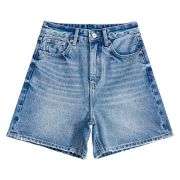 Relaxed Fit Whisker Denim Shorts
