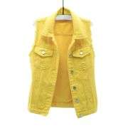 Women’s Relaxed Fit Ripped Denim Vest