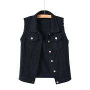 Women’s Relaxed Fit Ripped Denim Vest