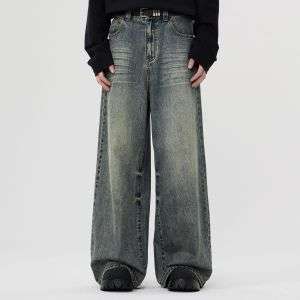 Whiskers Faded Straight Leg Jeans