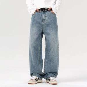 Washed Vintage Blue Boyfriend Jeans