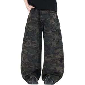 Baggy Camouflage Cargo Denim Pants