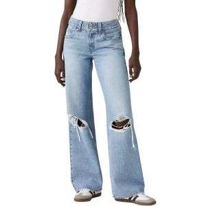 Loose Fit Low-Rise Ripped Jeans
