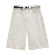 Women’s Solid Color Bermuda Denim Shorts
