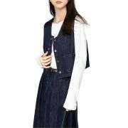 Women’s Boxy Cropped Denim Vest