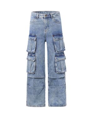 Custom Jeans Manufacturer for Baggy Denim Cargo Pants