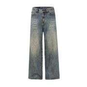 Whiskers Faded Straight Leg Jeans