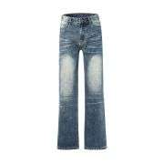 Heavy Wash Whiskers Bootcut Jeans