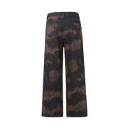 Black Camouflage Wide Leg Pants