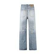 Washed Wrinkles Baggy Jeans