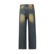 Mud Dyeing Wash Denim Ripped Jeans