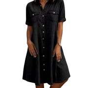 Women’s Loose Fit Denim Shirt Dress