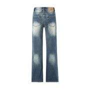 Heavy Wash Whiskers Bootcut Jeans