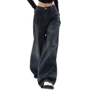 Women's Oversized Mid-Rise Washed Jeans