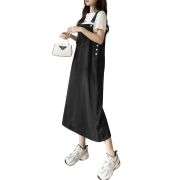 Oversized Denim Midi Slip Dress