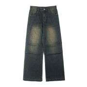 Vintage Wash Wide Leg Jeans