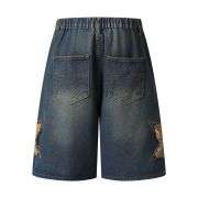 Elastic Waist Star Applique Bermuda Shorts