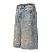 Ink Splash Vintage Wash Bermuda Shorts