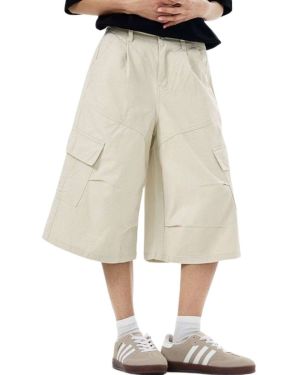 Custom Cargo Pants Manufacturer for Men’s Wide-Leg Cropped Pants