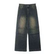 Vintage Wash Wide Leg Jeans