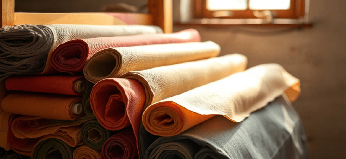 Natural hemp fibers used for sustainable fabric production and eco-friendly apparel development
