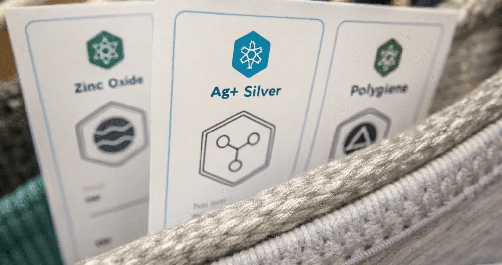 Silver ion technology preventing bacterial growth on advanced textile materials