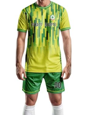 Men’s Custom Breathable Quick Dry Short Sleeve Round Neck Soccer Jersey Set – 00