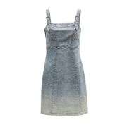 Vintage Washed Ombre Denim Cami Mini Dress