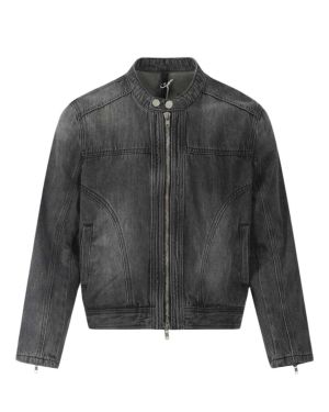 Cropped Distressed Washed Denim Jacket Manufacturer