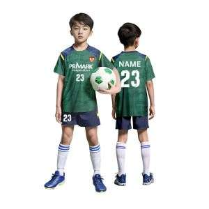 Custom Kids Round Neck Breathable Training Uniform Soccer Jersey Set