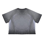 Inside-Out Tumble Washed Raglan Sleeve Round Neck Cropped T-Shirt