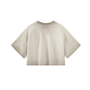Inside-Out Tumble Washed Vintage Crew Neck Drop Shoulder Cropped T-Shirt
