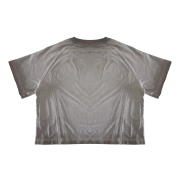 Inside-Out Tumble Washed Raglan Sleeve Round Neck Cropped T-Shirt