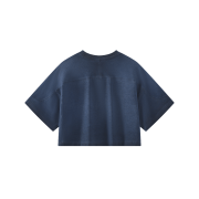 Inside-Out Tumble Washed Vintage Crew Neck Drop Shoulder Cropped T-Shirt