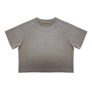 Light Tumble Monkey Wash Gradient Round Neck Cropped Short Sleeve T-Shirt