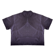 Inside-Out Tumble Washed Qipao Collar Short Sleeve Cropped T-Shirt