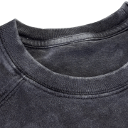 Inside-Out Tumble Washed Raglan Sleeve Round Neck Cropped T-Shirt