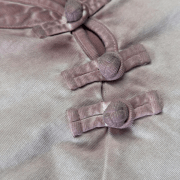 Inside-Out Tumble Washed Qipao Collar Short Sleeve Cropped T-Shirt