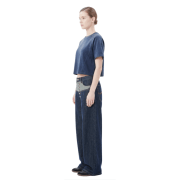 Light Tumble Monkey Wash Gradient Casual Loose Fit Top Crew Neck Cropped T-Shirt