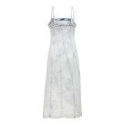 Women’s Commuter Slip-On Sleeveless Cami Midi Denim Dress