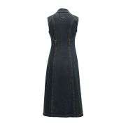Women’s Retro Design Slim-fit Midi Denim Dress